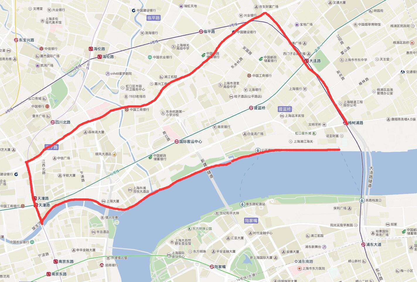 提籃橋街道綜合開發整治項目區域示意圖